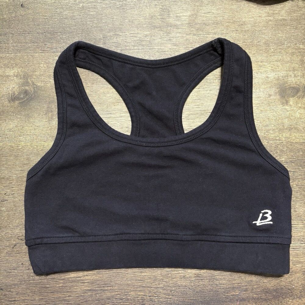 B-light Sweden Black Sports Bras Small Organic Cotton Climate Safe MSRP $80